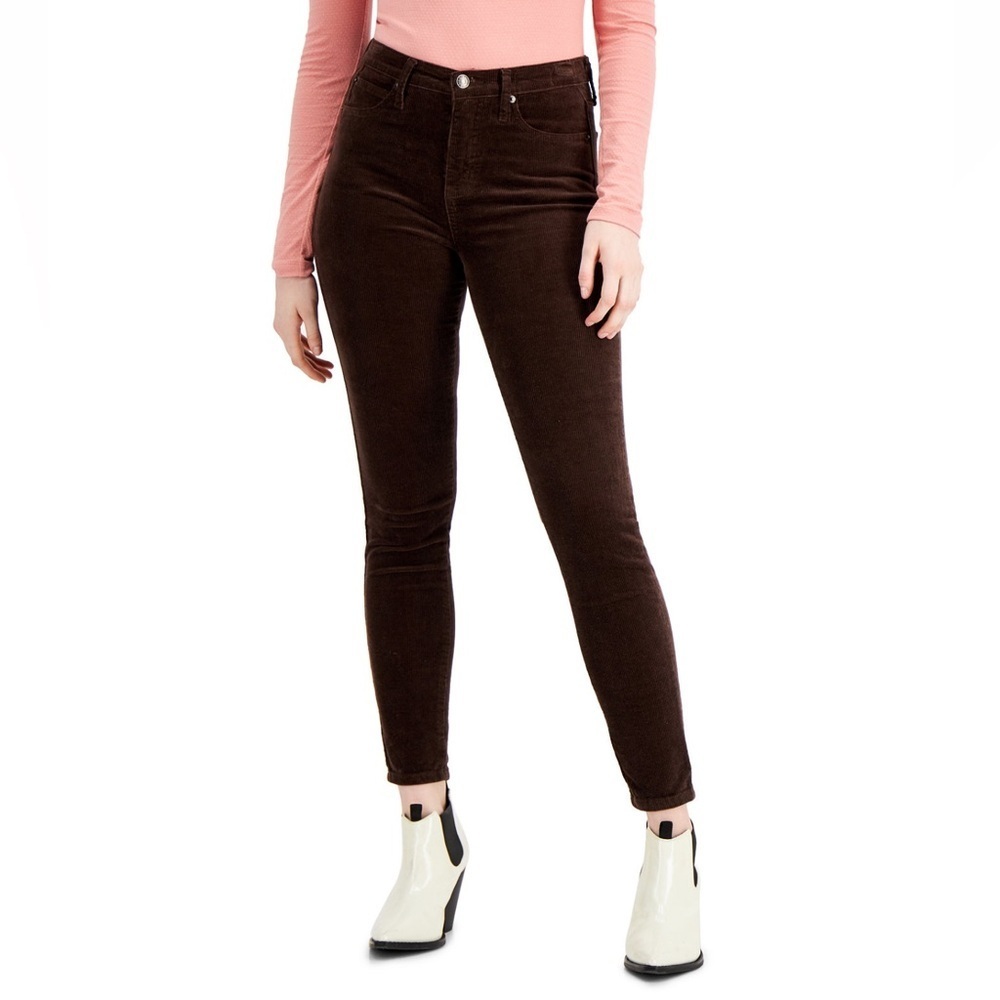 OAT NEW YORK Women’s High Rise Skinny Dark Brown Corduroy Jeans Size 28 NWT